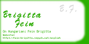 brigitta fein business card